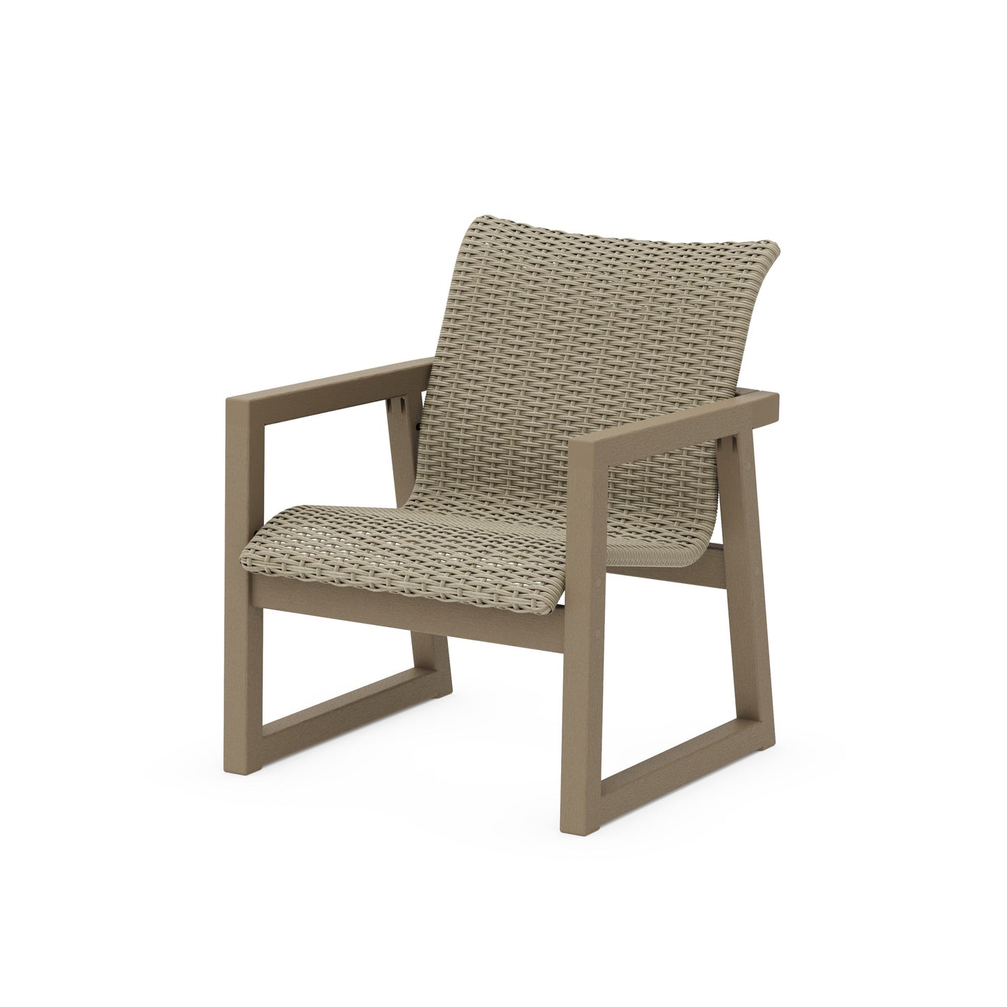 POLYWOOD EDGE Woven Lounge Chair — Vintage Sahara / Dune Grass