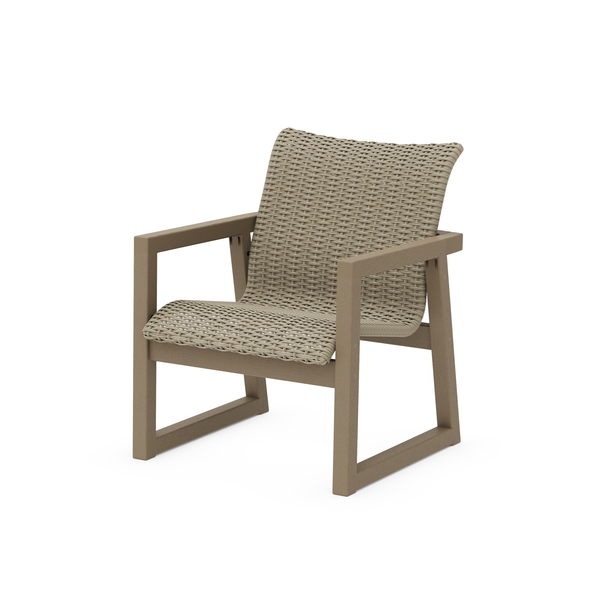 POLYWOOD EDGE Woven Lounge Chair — Vintage Sahara / Dune Grass