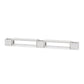POLYWOOD 60" Vineyard Straight Double Planter Bench Set — Vintage White
