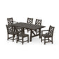 POLYWOOD Chippendale 7-Piece Rustic Farmhouse Dining Set — Vintage Coffee