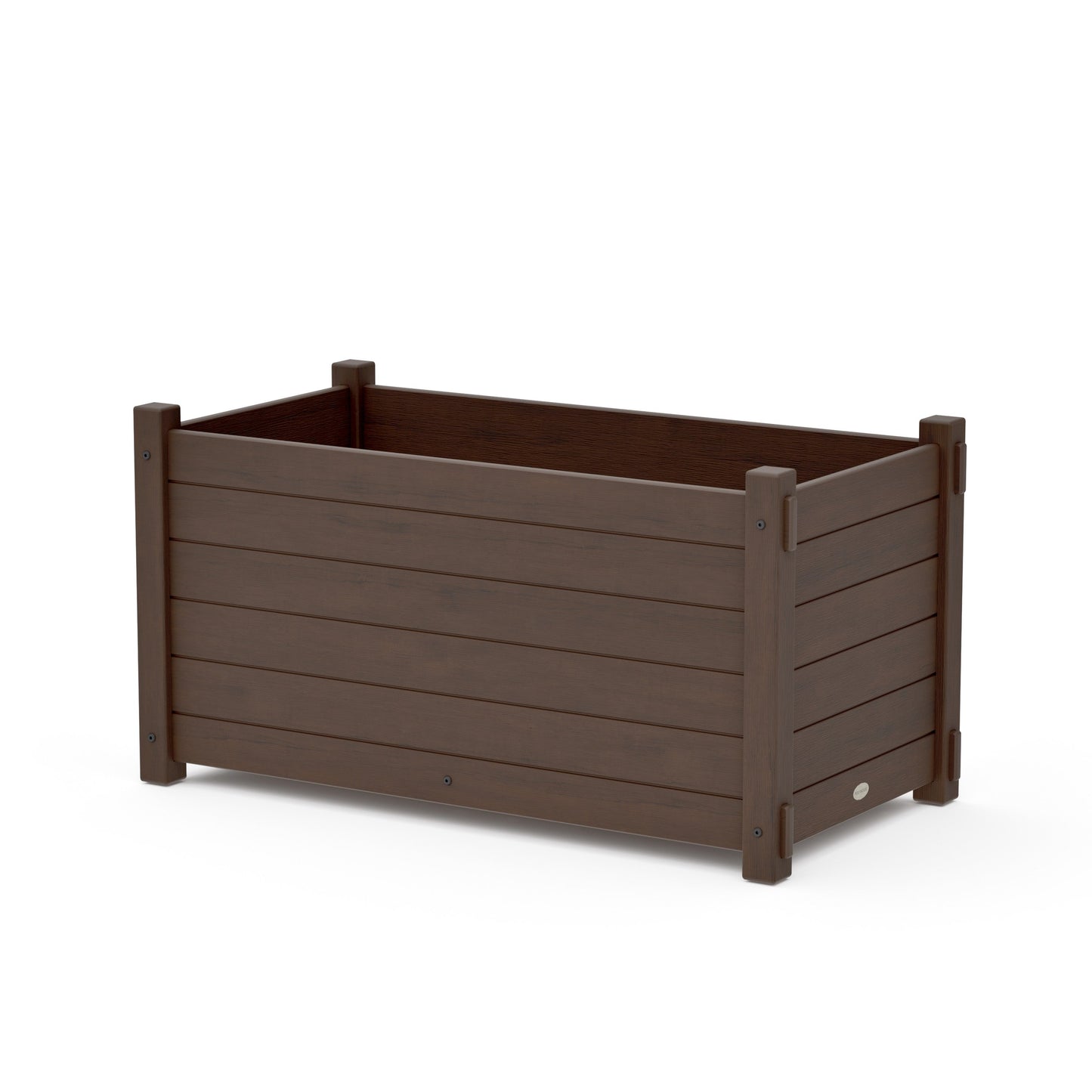 POLYWOOD Nautical Large Rectangle Double Planter Box — Kona