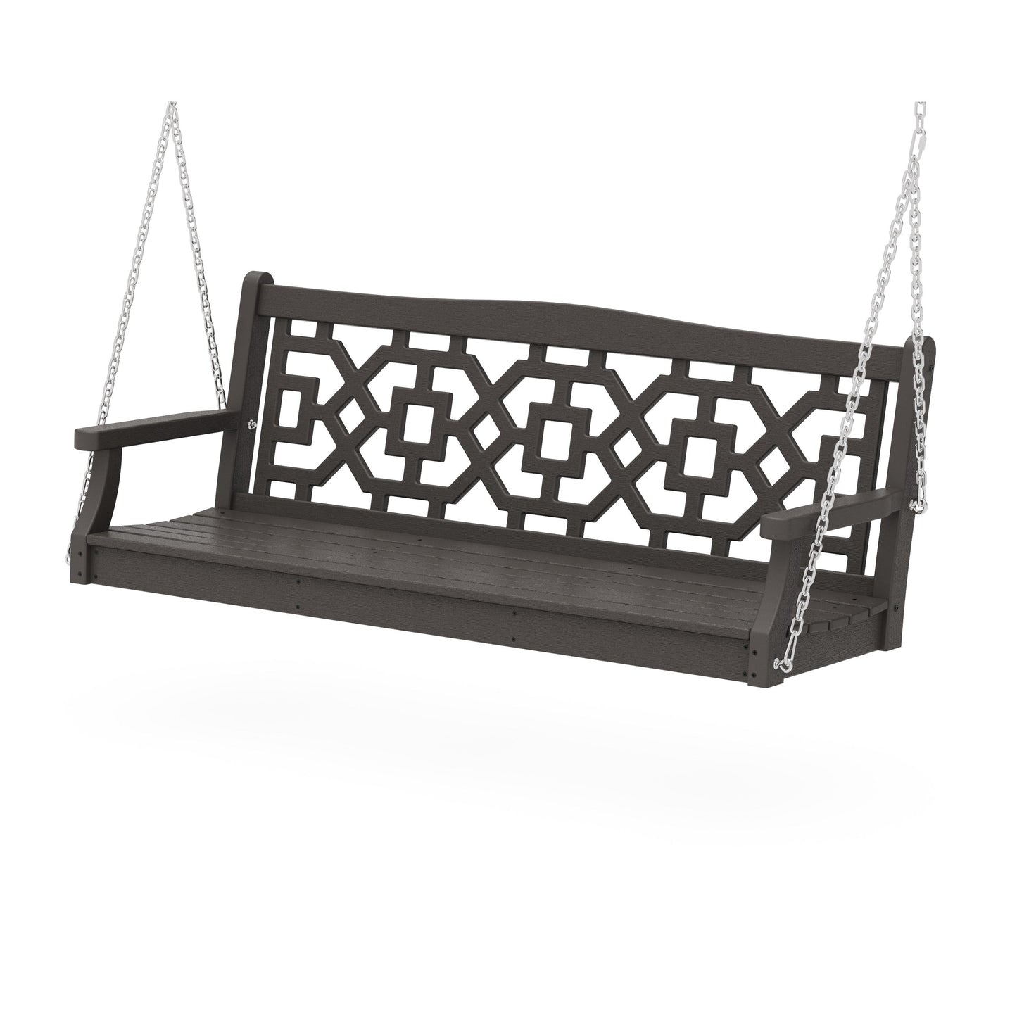 POLYWOOD Chinoiserie 60" Swing — Vintage Coffee