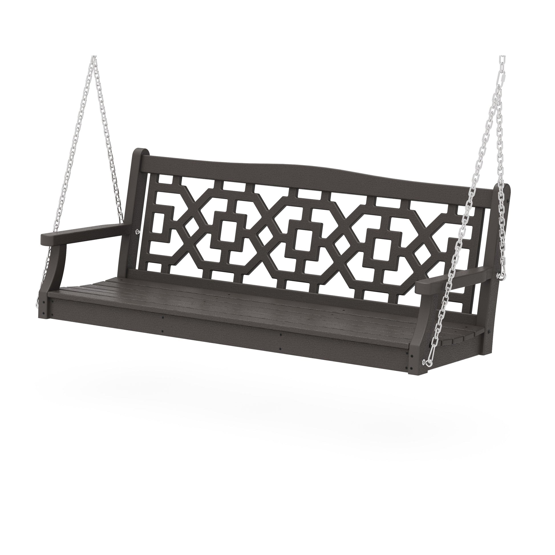 POLYWOOD Chinoiserie 60" Swing — Vintage Coffee