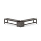 POLYWOOD 60" Vineyard L- Shaped Planter Bench Set — Driftwood