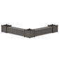 POLYWOOD 72" Vineyard L- Shaped Planter Storage Bench Corner Set- Large — Driftwood