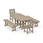 POLYWOOD Chippendale 5-Piece Dining Set with Benches — Vintage Sahara