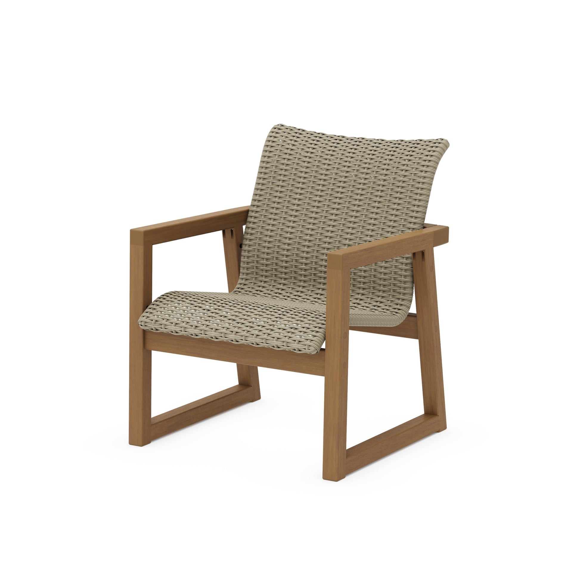 POLYWOOD EDGE Woven Lounge Chair — Natural / Dune Grass