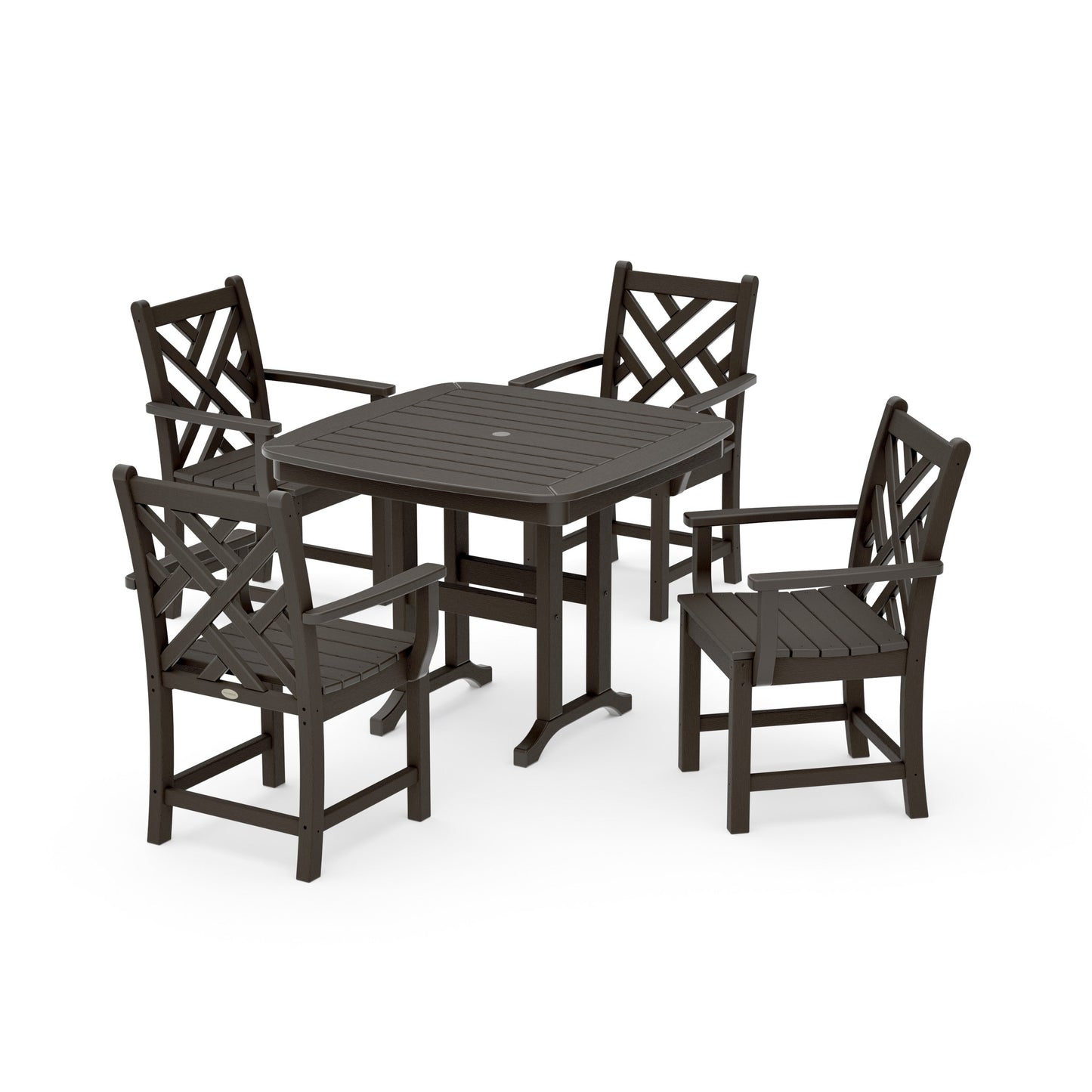 POLYWOOD Chippendale 5-Piece Dining Set — Vintage Coffee