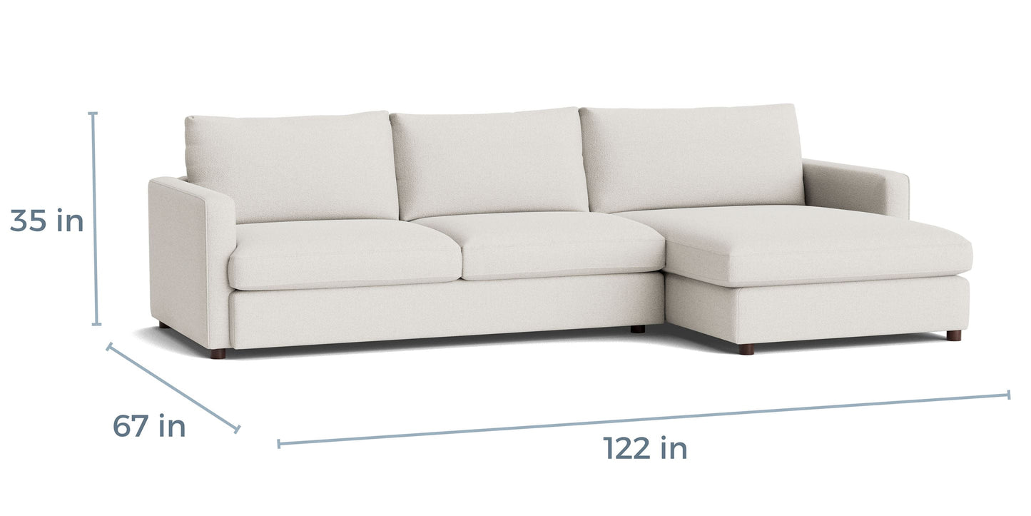 Bassett Allure Track Arm Chaise Sectional — Bassett manufacturer gallery — Right Chaise Sectional image number 4