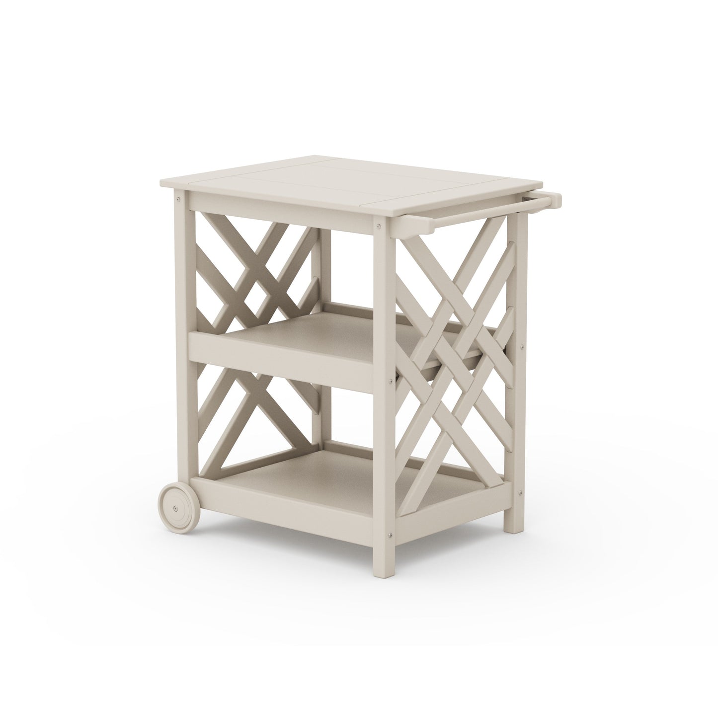 POLYWOOD Wovendale Bar Cart — Sand