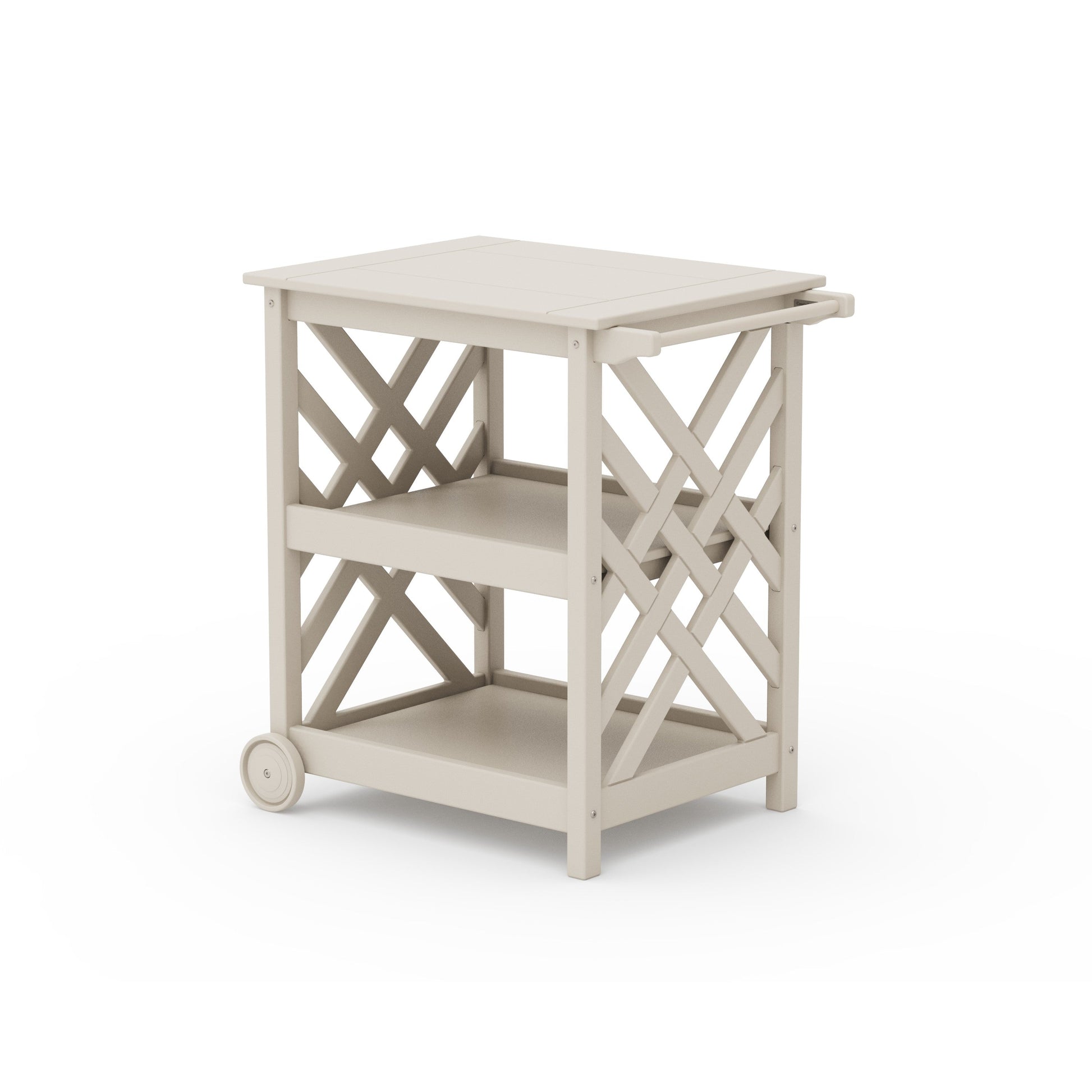 POLYWOOD Wovendale Bar Cart — Sand