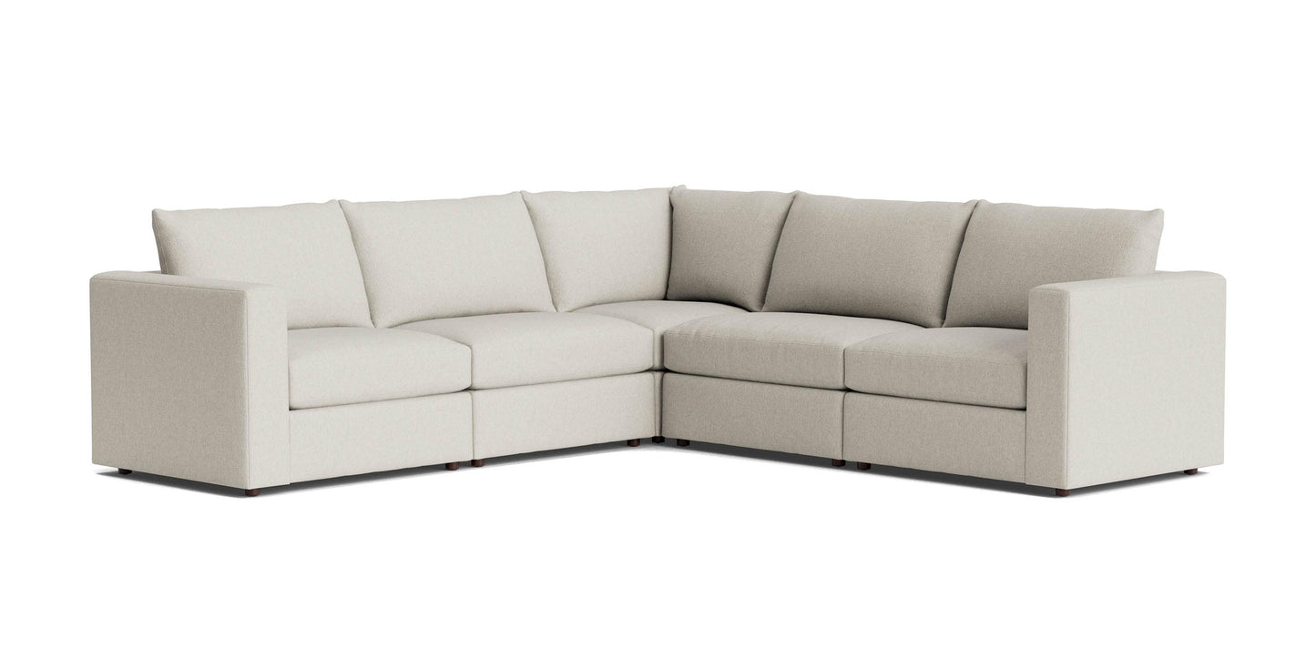 Bassett Beckham Track Arm Modular L-Shaped Sectional