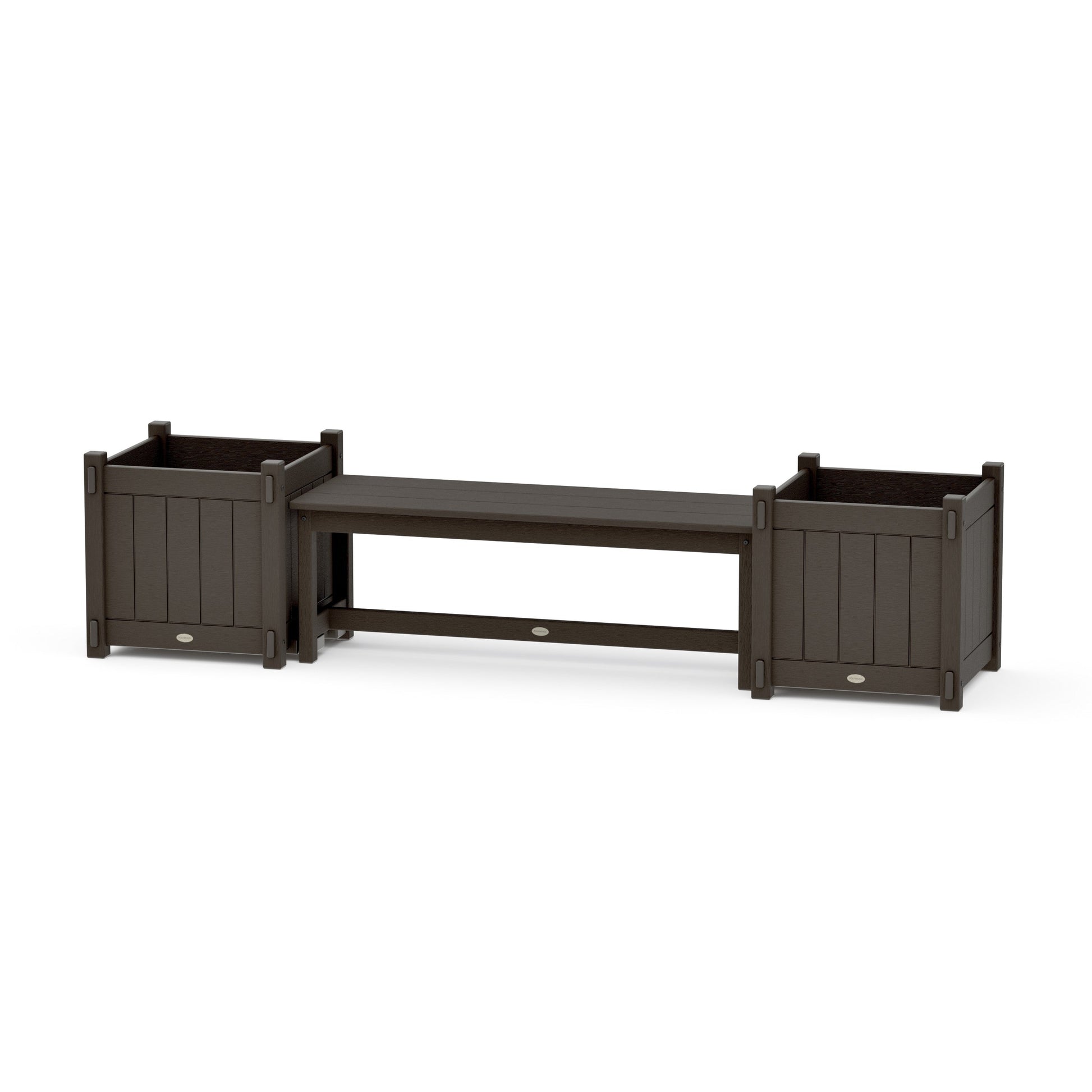 POLYWOOD 48" Vineyard Straight Planter Bench Set - Large — Vintage Coffee
