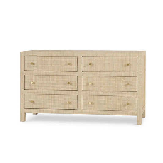 Bramble Kagu 6 Drawer Dresser with Rattan Natural