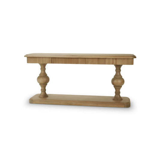 Bramble Kraton 2 Drawer Pedestal Console Table in Fruitwood