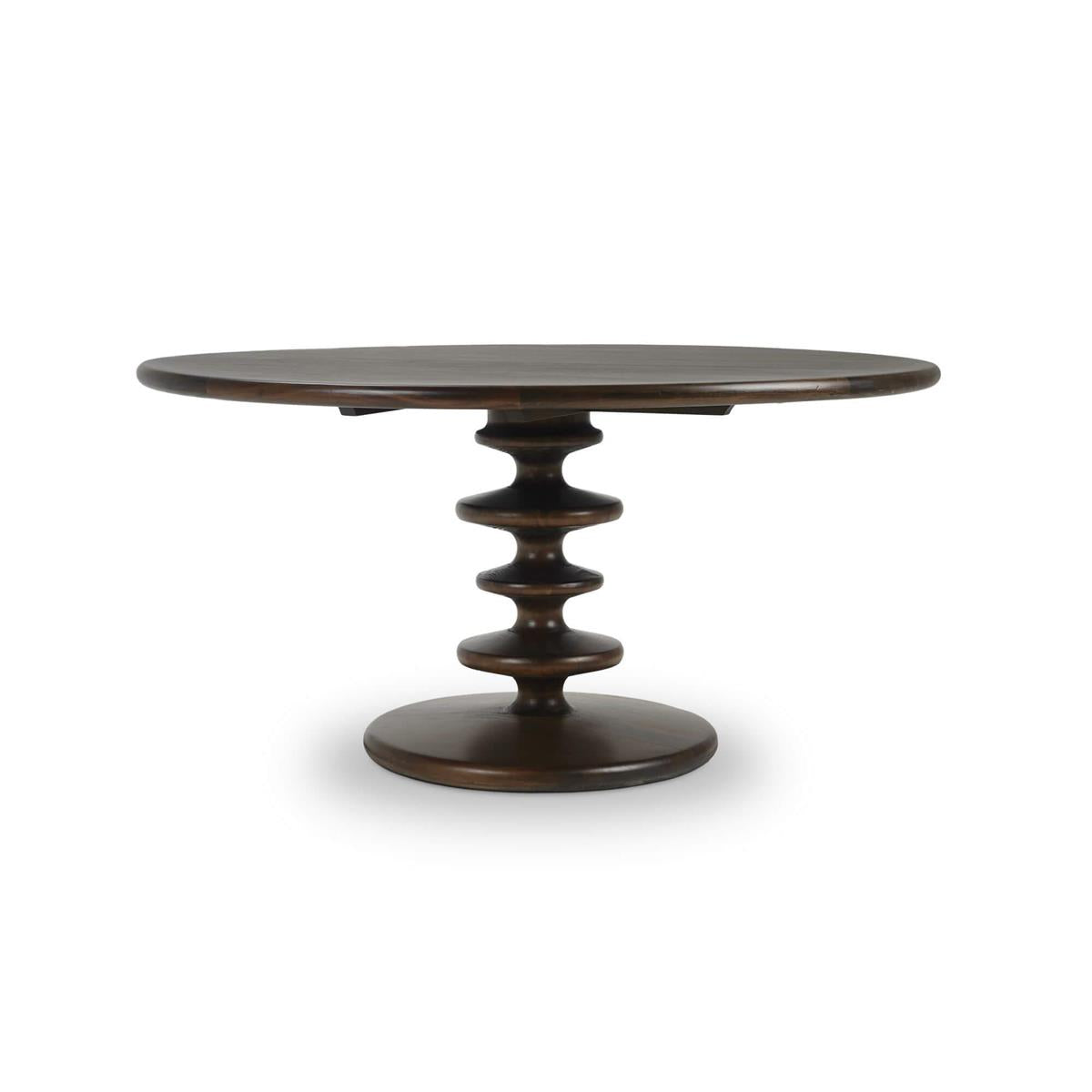 Bramble Milano Round Dining Table 60" in Walnut