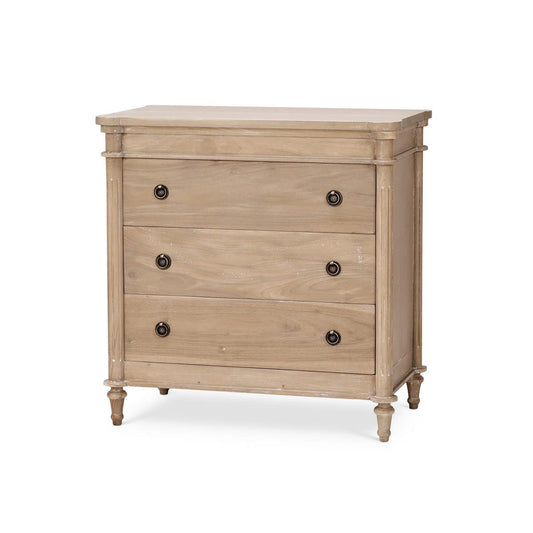 Bramble Kelly 3 Drawer Bedside Table in Sandbar