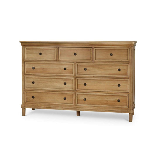 Bramble Hayward 9 Drawer Dresser in Fruitwood
