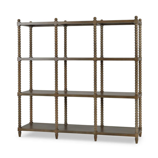 Bramble Cholet Open Bookcase KD in Straw Wash