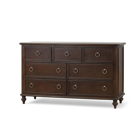 Bramble Savannah 7 Drawer Dresser in Walnut