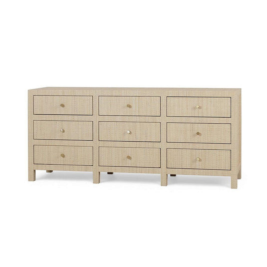 Bramble Kagu 9 Drawer Dresser in Wrapped in Rattan Natural