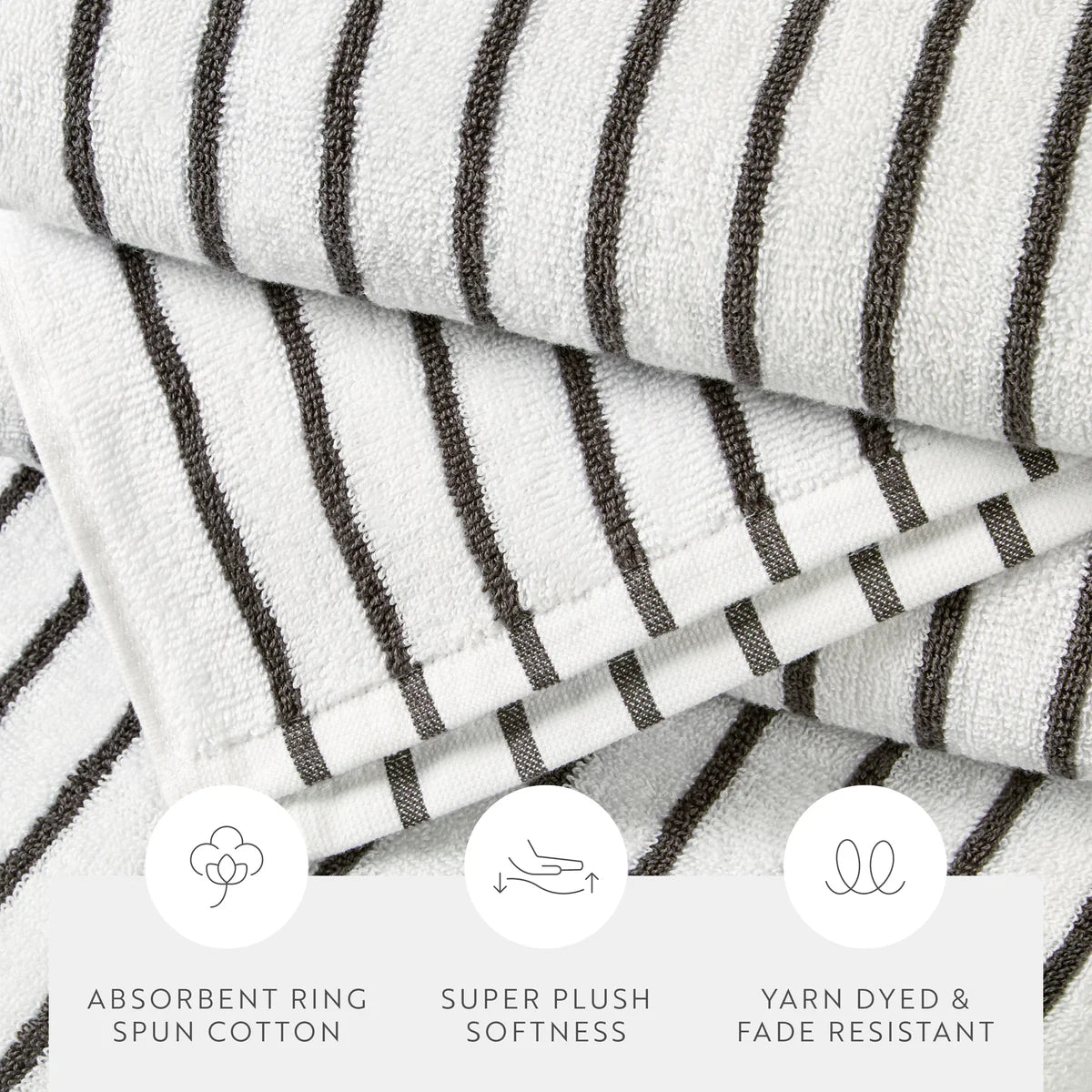 100% Cotton Stripe Cabana Towels