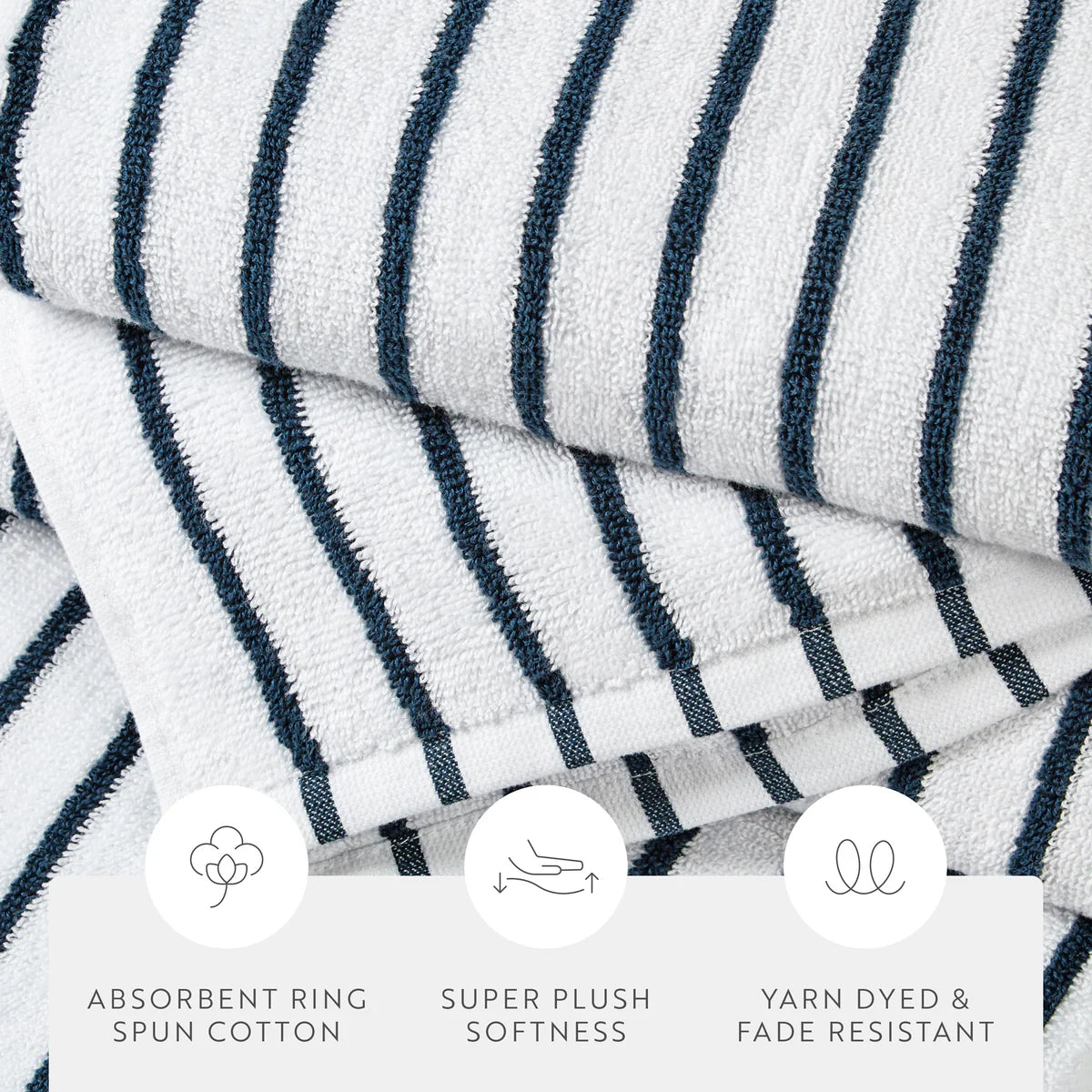 100% Cotton Stripe Cabana Towels