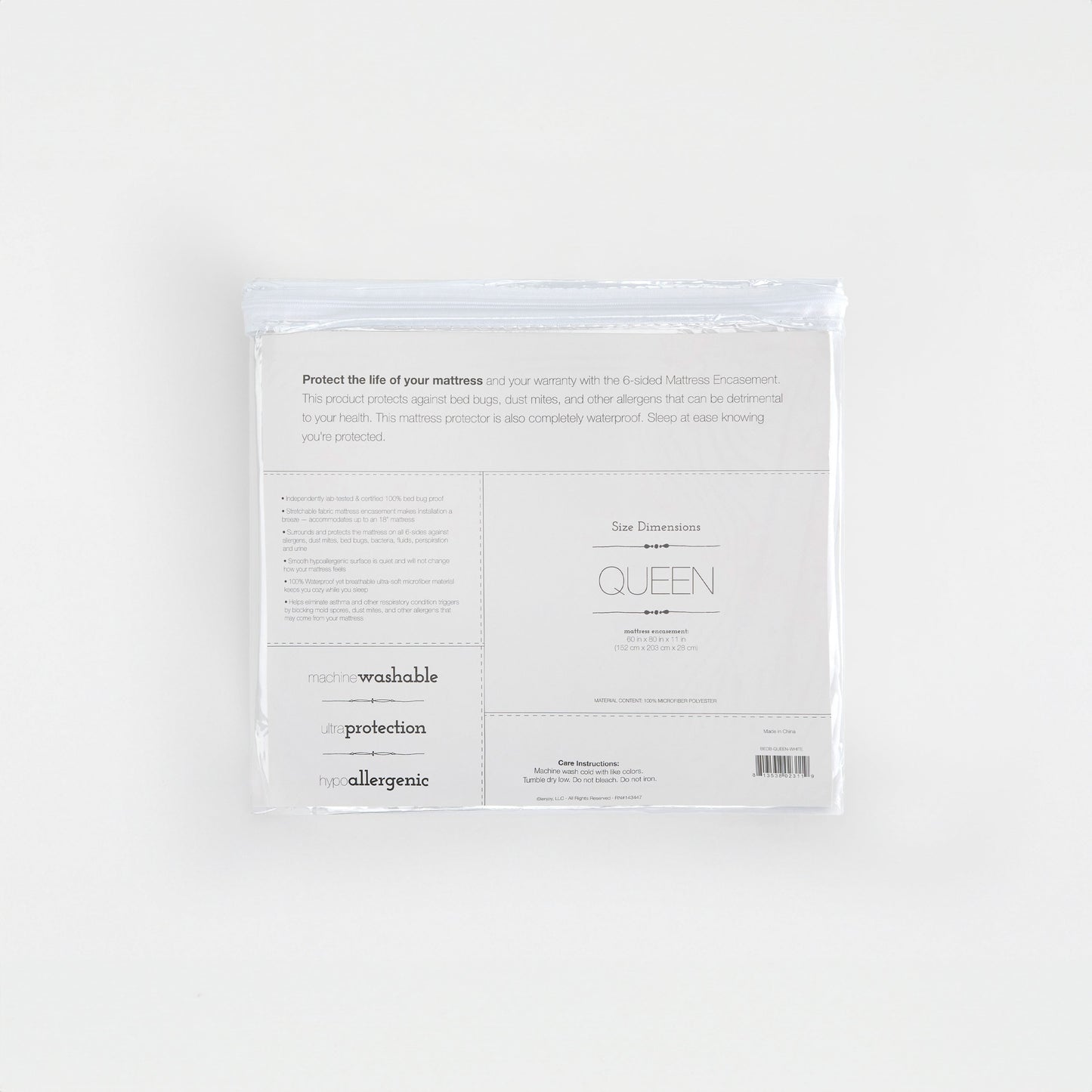 Zipper Enclosed Bed Bug Mattress Protector