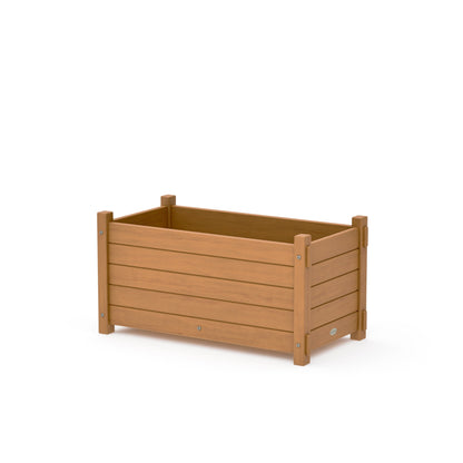 POLYWOOD Nautical Rectangle Double Planter Box — Natural