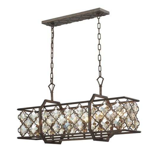 ARMAND 35'' WIDE 6-LIGHT LINEAR CHANDELIER Weathered Bronze - FREE SHIPPING !!!