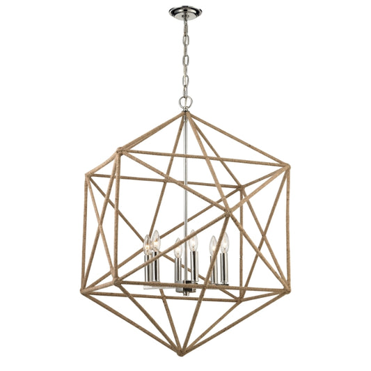 EXITOR 34'' WIDE 6-LIGHT CHANDELIER - FREE SHIPPING !!!