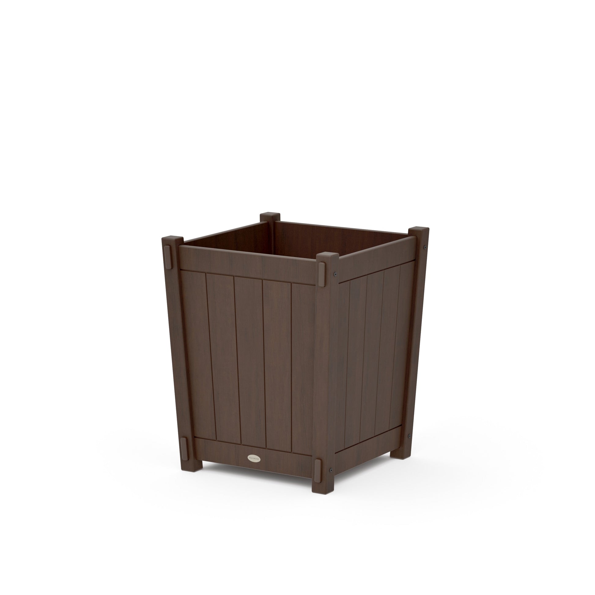 POLYWOOD Vineyard Large Tapered Square Short Planter Box — Kona