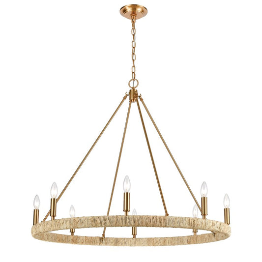 ABACA 36'' WIDE 8-LIGHT CHANDELIER - FREE SHIPPING !!!