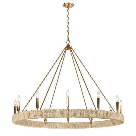 ABACA 48'' WIDE 12-LIGHT CHANDELIER - FREE SHIPPING !!!