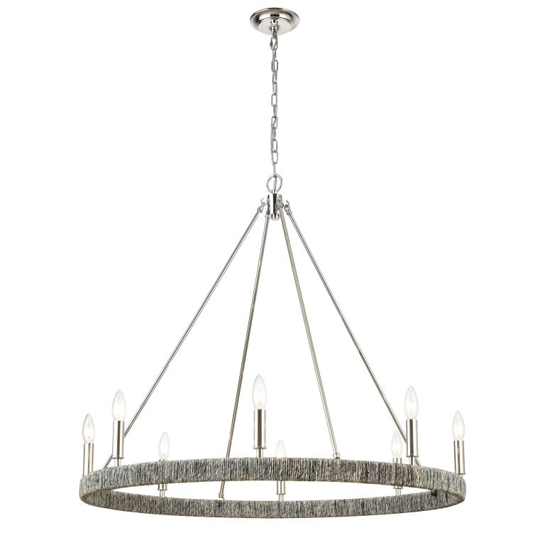 ABACA 36'' WIDE 8-LIGHT CHANDELIER - FREE SHIPPING !!!