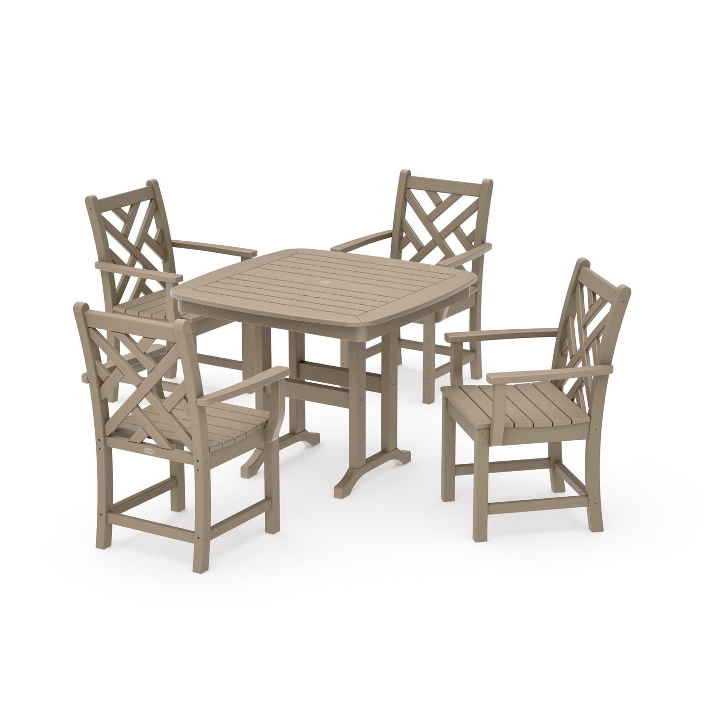 POLYWOOD Chippendale 5-Piece Dining Set — Vintage Sahara