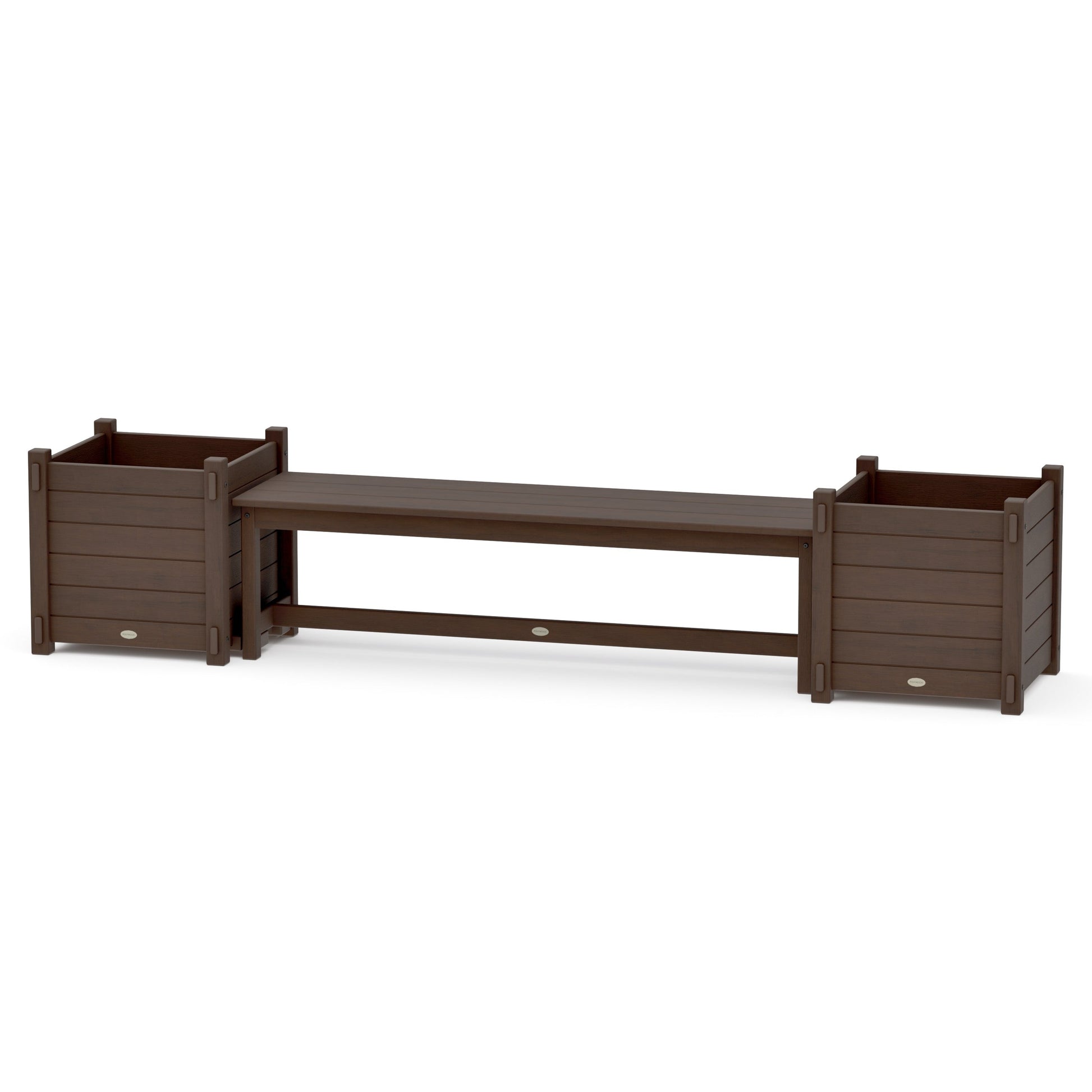 POLYWOOD 60" Nautical Straight Planter Bench Set - Large — Kona