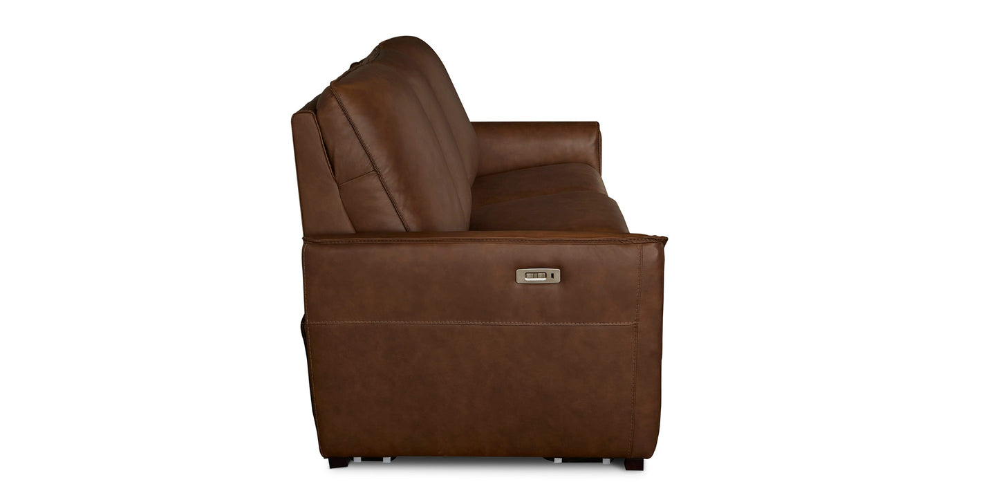 Bassett Club Level Everett Leather Modular Reclining Sofa — Bassett manufacturer gallery — 3pc Sofa image number 8