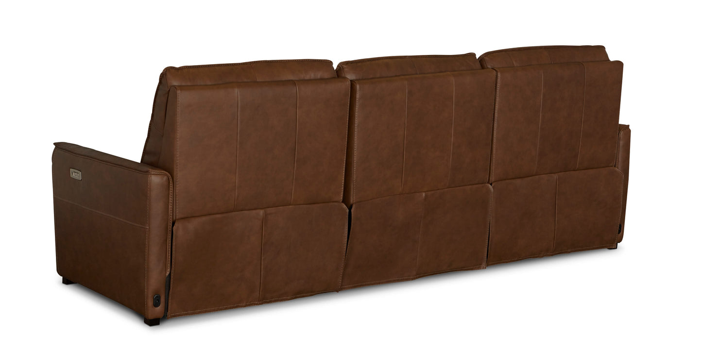 Bassett Club Level Everett Leather Modular Reclining Sofa — Bassett manufacturer gallery — 3pc Sofa image number 10