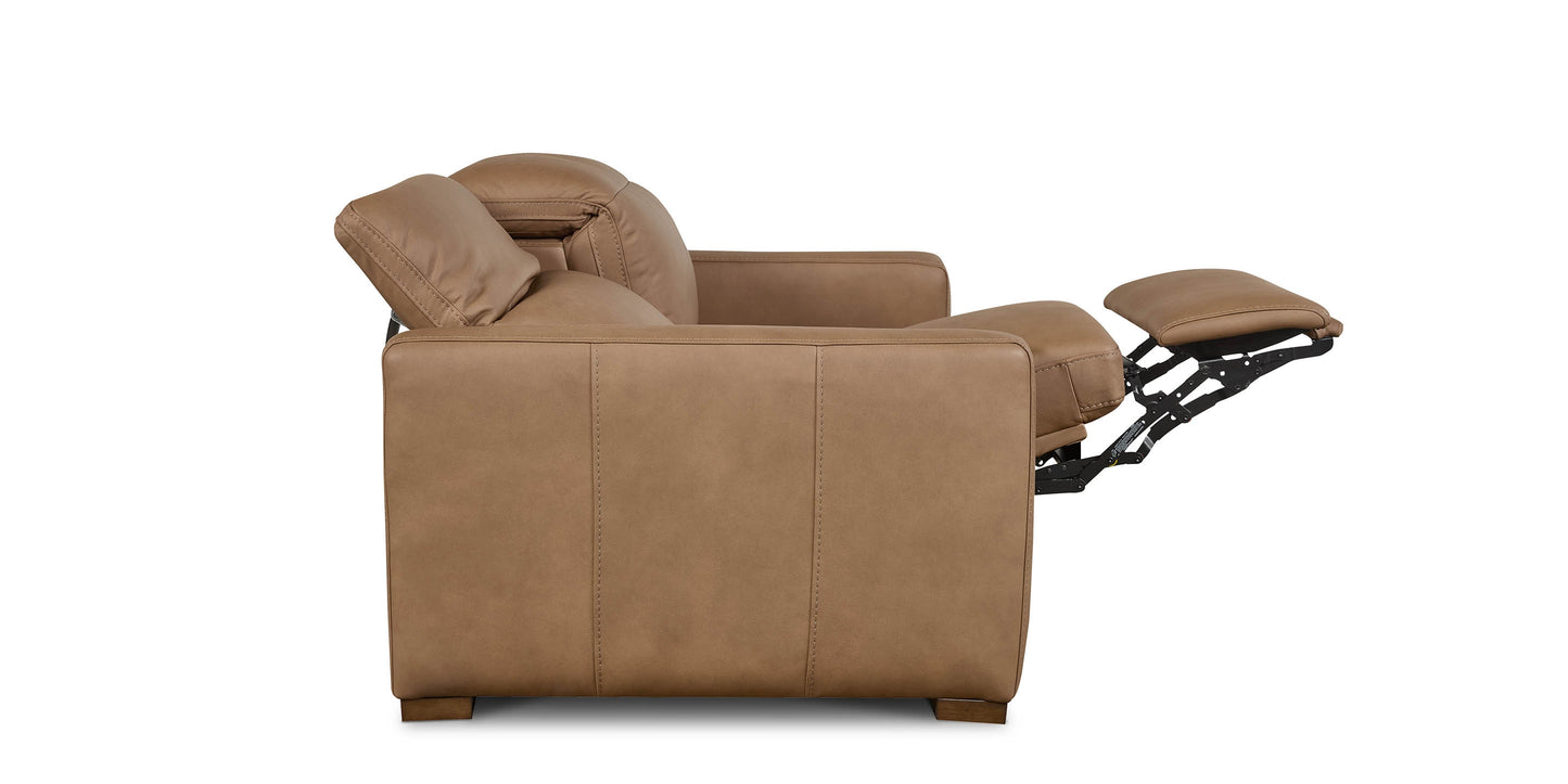 Bassett Club Level Caswell Leather Power Reclining Loveseat — Bassett manufacturer gallery — Loveseat w/Power image number 4