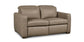 Bassett Club Level Caswell Leather Power Reclining Loveseat — Bassett manufacturer gallery — Caswell Goodland Mushroom — Loveseat w/Power