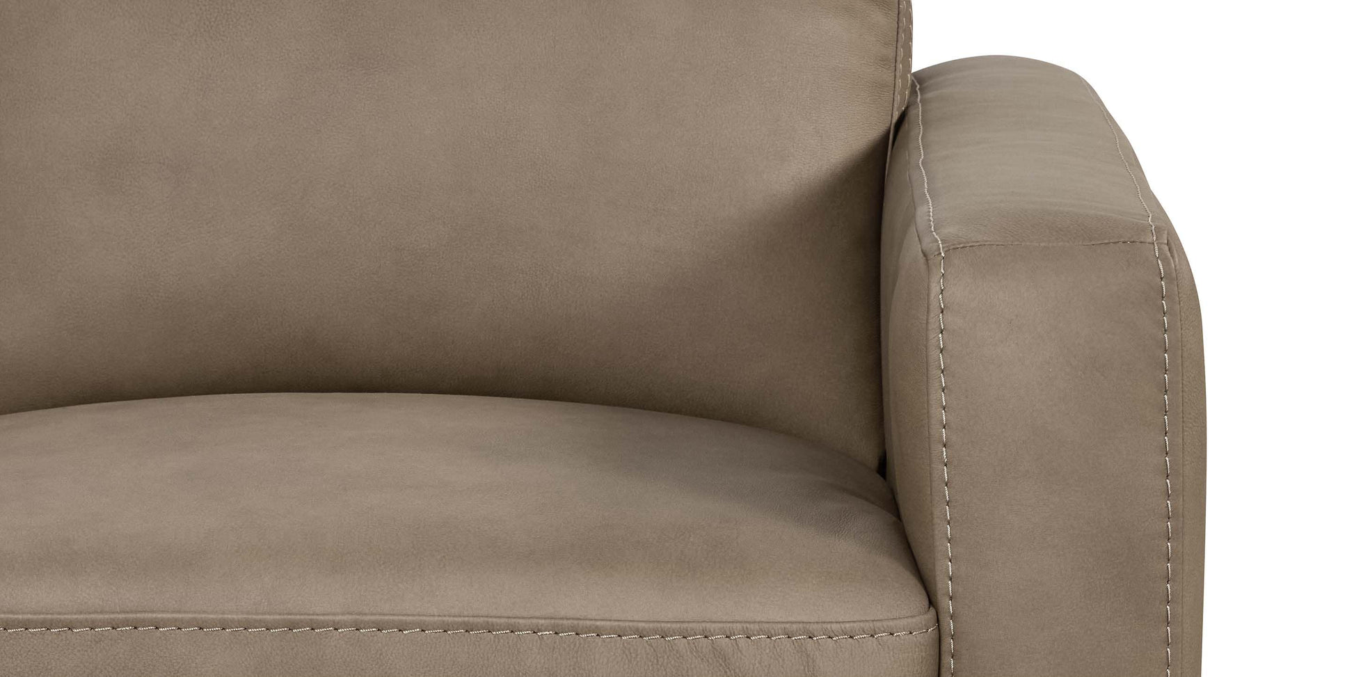 Bassett Club Level Caswell Leather Power Reclining Loveseat — Bassett manufacturer gallery — Caswell Goodland Mushroom — Loveseat w/Power