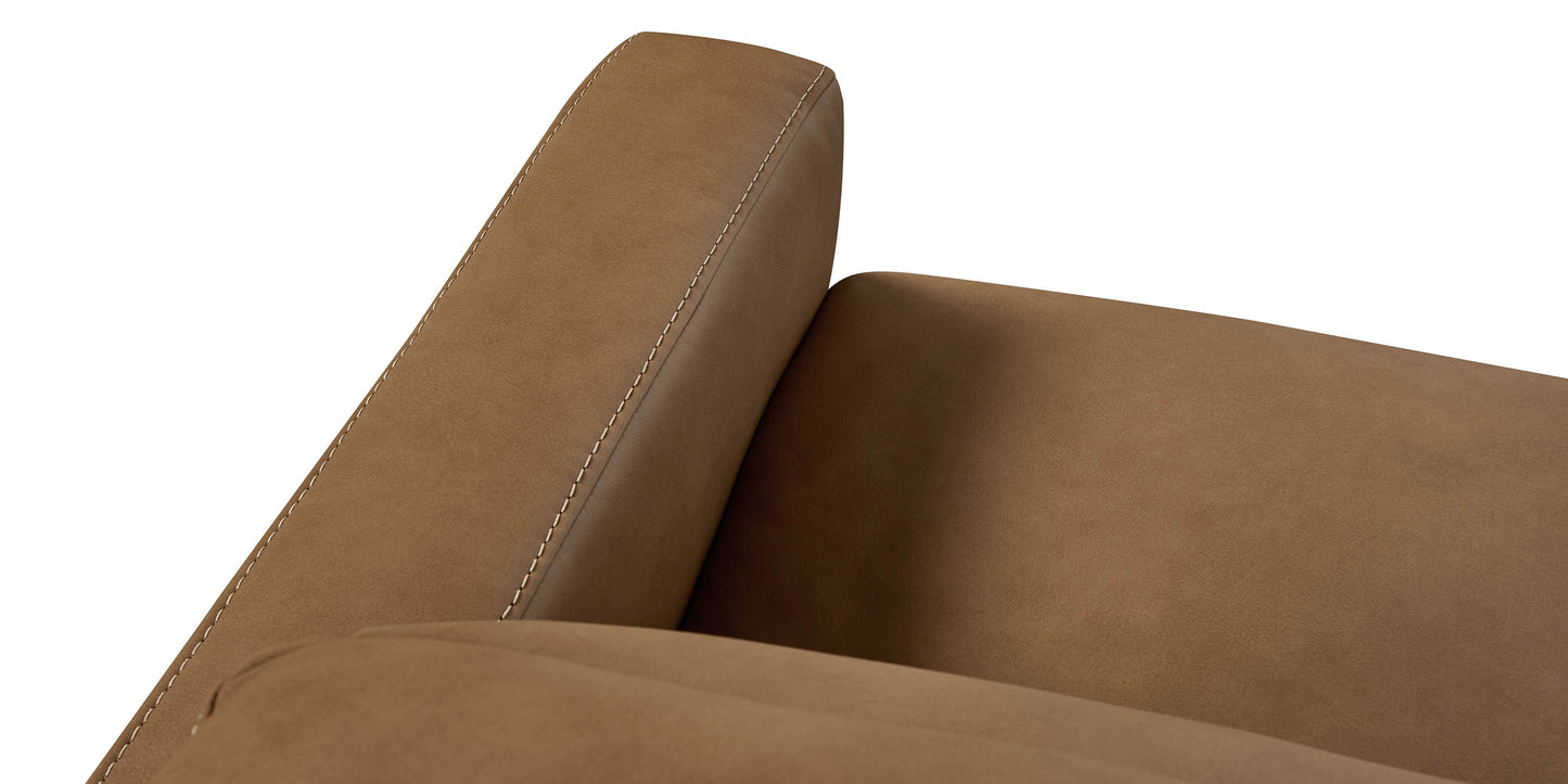 Bassett Club Level Caswell Leather Power Reclining Modular Sofa — Bassett manufacturer gallery — 4 pc Sofa image number 4