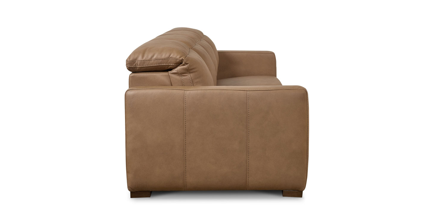 Bassett Club Level Caswell Leather Power Reclining Modular Sofa — Bassett manufacturer gallery — 4 pc Sofa image number 3