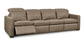 Bassett Club Level Caswell Leather Power Reclining Modular Sofa — Bassett manufacturer gallery — Caswell Goodland Mushroom — 4 pc Sofa