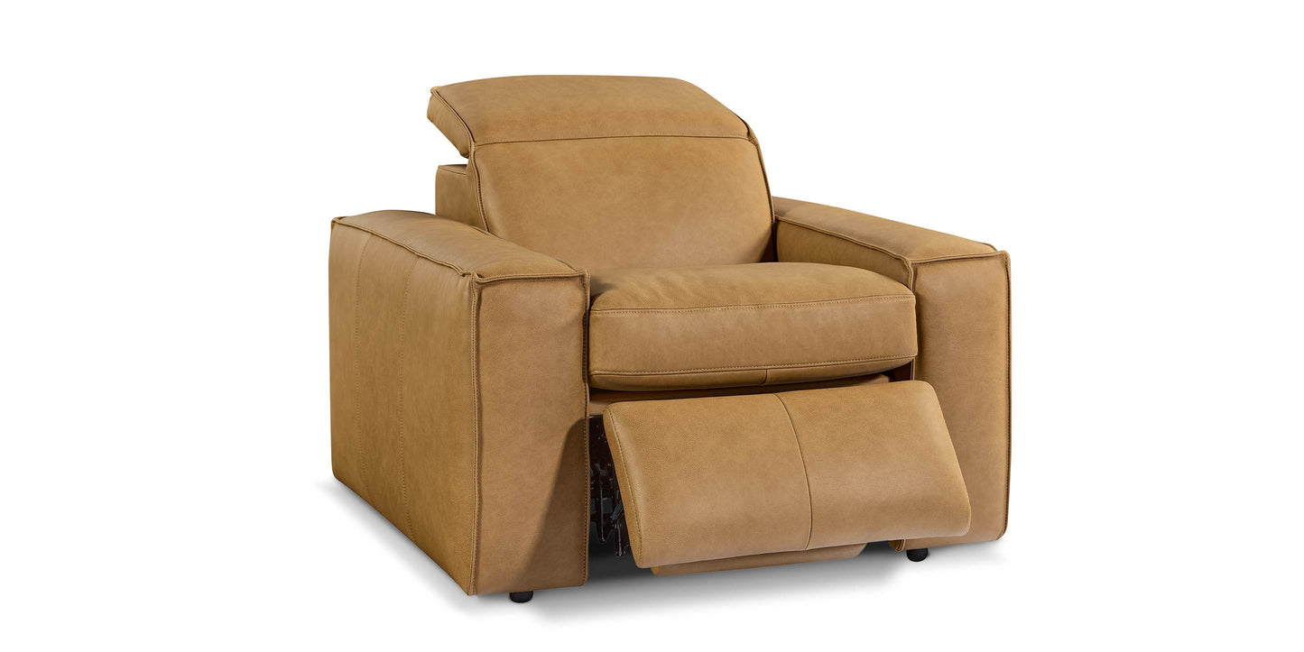 Bassett Club Level Wesley Leather Zero Gravity Power Recliner — Bassett manufacturer gallery — Wesley Twig — Wallsaver Recliner w/ Power