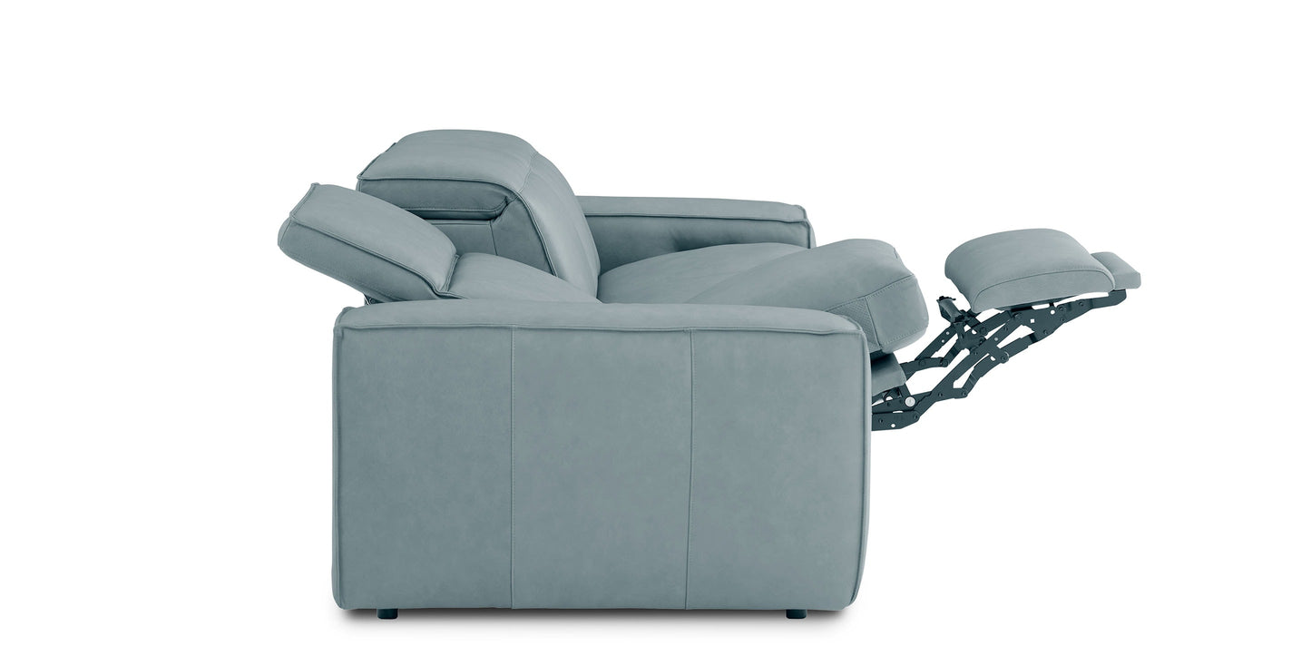 Bassett Club Level Wesley Leather Power Reclining Sofa — Bassett manufacturer gallery — Sofa w/ Powerr image number 7