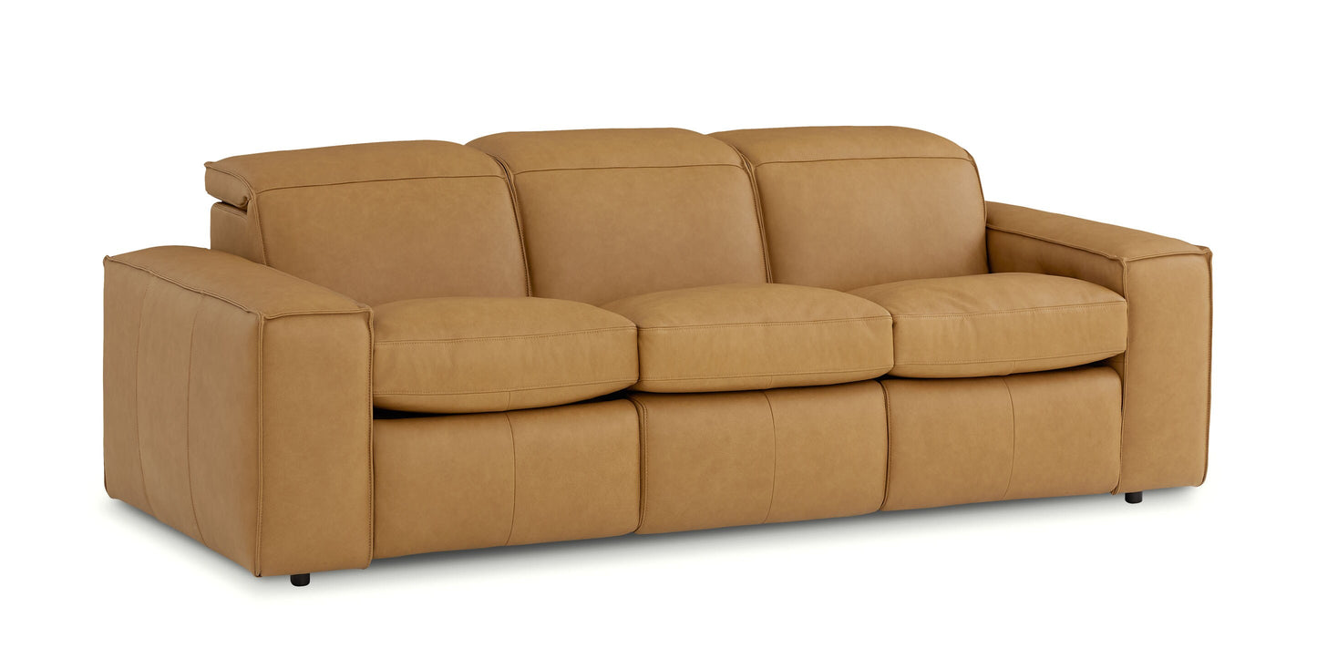 Bassett Club Level Wesley Leather Power Reclining Sofa — Bassett manufacturer gallery — Wesley Twig — Sofa w/ Power