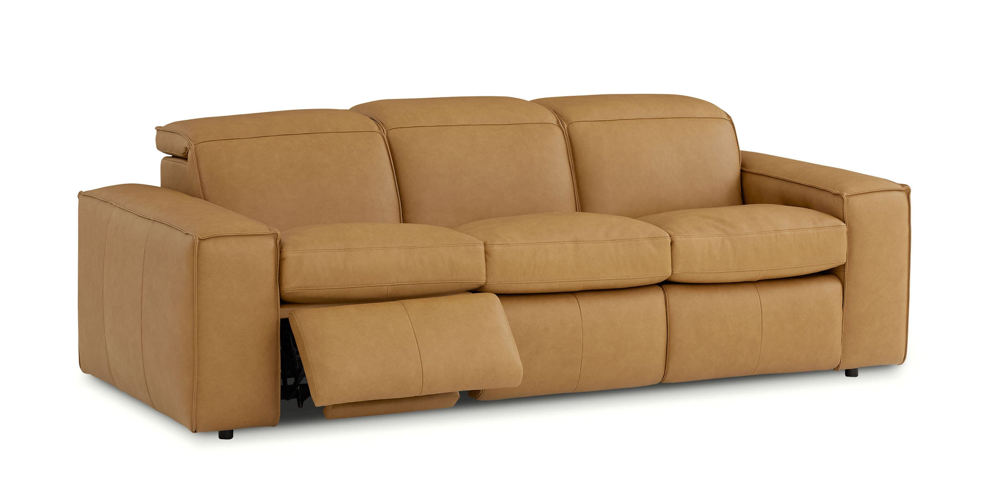 Bassett Club Level Wesley Leather Power Reclining Sofa — Bassett manufacturer gallery — Wesley Twig — Sofa w/ Power