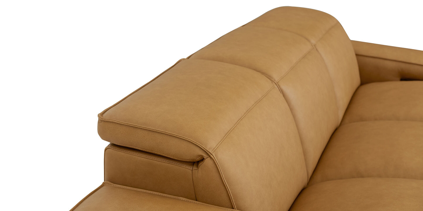 Bassett Club Level Wesley Leather Power Reclining Sofa — Bassett manufacturer gallery — Wesley Twig — Sofa w/ Power